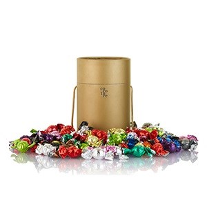 1kg mixede Cocoture fyldte chokoladekugler i guld Cocoture tønde